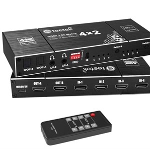 سوییچ متریکس HDMI چهار در دو استیتک مدل HDMI 2.0b Matrix