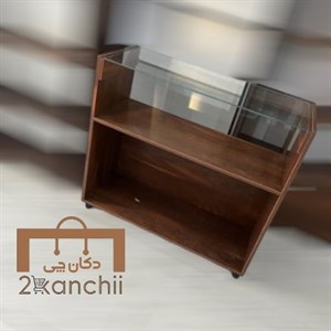 پیشخوان چوبی-شیشه ای