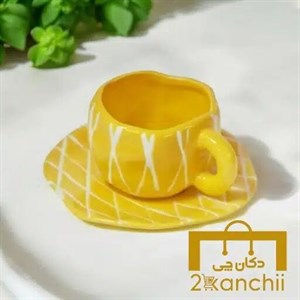 ماگ سرامیکی دفرمه طرح لوزی