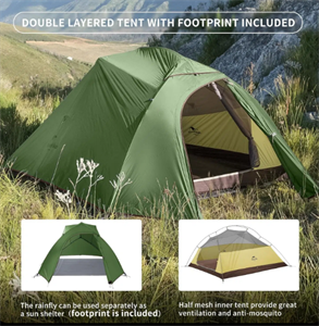 چادر کلود آپ الترا لایت 3نفره نیچرهایک | Cloud Up Base 3 Backpacking Tent