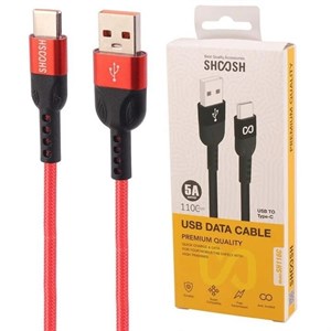 کابل شارژ تایپ C شوش SH116C کنفیطول 110 سانتی‌متر
