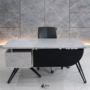میز کارمندی پایه فلزی 2کشو مدل ملل - سایز 140 - 160