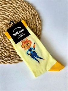 جوراب طرح انیمیشن عناصر (آب و آتش)
