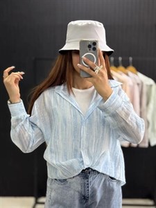 شومیز شیشه ای اکلیلی جلو گره ای کد  101004