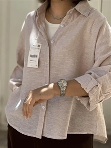 شومیز کرمی زارا 35340