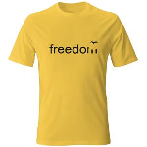 تیشرت مردانه طرح freedom رنگ زرد