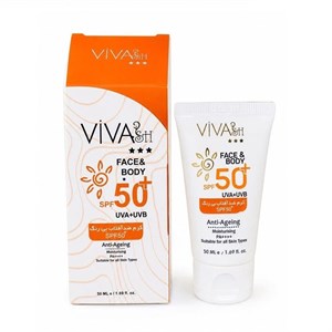 ضد آفتاب بی رنگ ویواش spf 50 حجم 50 میل