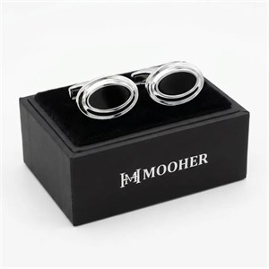 دکمه سردست لاکچری طرح بیضی برند Mooher