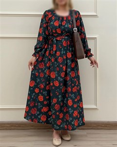پیراهن الیزه گل‌دار مدل لعیا