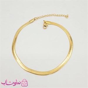 پابند دخترانه استیل مدل زنجیر ماری طلایی کد 119