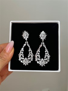 گوشواره مجلسی طرح جواهر اشکی