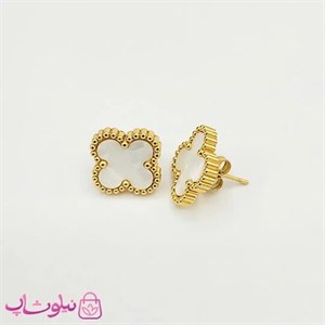 گوشواره میخی زنانه ونکلیف سفید کد 89