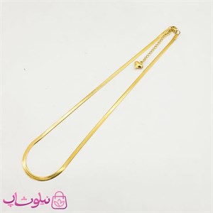 زنجیر زنانه استیل مدل ماری رنگ طلایی 4 میل کد 139