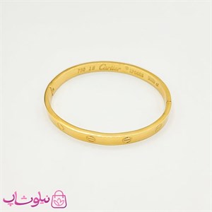 دستبند زنانه مردانه مدل کارتیه لاو طلایی کد 259