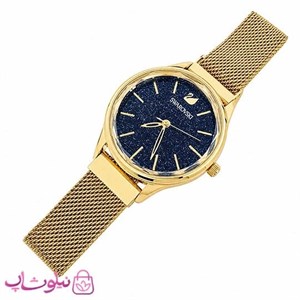 ساعت مچی سواروسکی زنانه موتور ژاپن مدل طلایی مشکی کیفیت مستر کد 1800