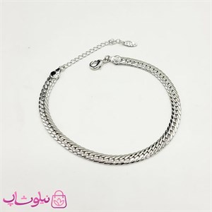 پابند زنانه YSX مدل کارتیه کوبیده نقره ای کد 1791 
