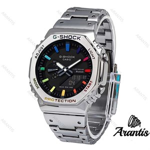 ساعت جی شاک GM-B2100 مردانه فلزی رنگین کمانی m-0685