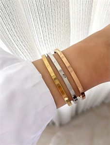 دستبند کارتیه لاو ساده نازک