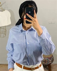 شومیز راه راه زنانه کد(7150)