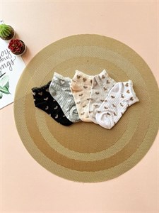 جوراب مچی بچگانه دخترانه لب تور قلبی