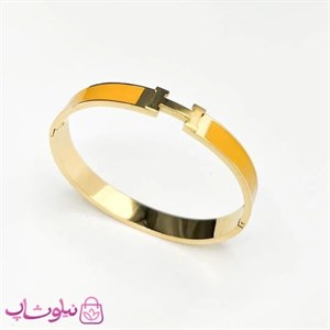 دستبند زنانه ظریف هرمس رنگ خردلی کد 200
