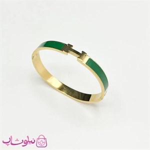 دستبند زنانه هرمس مدل ظریف رنگ سبز کد 329