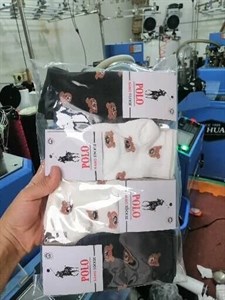 تولیدی جوراب بچگانه طرح تدی بسته بندی سلفونی 12 جفتی پنجه گیری روسو تخت برنو polo