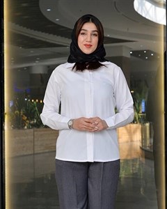 شومیز زنانه بیسیک رنگ سفید 7176