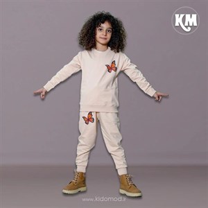 بلوز شلوار دخترانه طرح پروانه