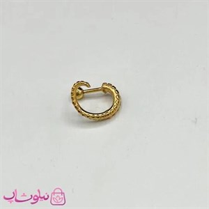 پیرسینگ گوش طرح مارپیچ طلایی کد 49