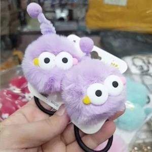 کش مو دخترانه عروسکی پشمکی با طراحی فانتزی
