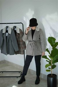 پالتو زنانه فوتر طرح یقه تدی