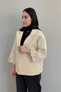 کت زنانه ژاکارد لمه دار