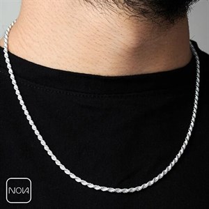 گردنبند نقره مردانه طنابی 