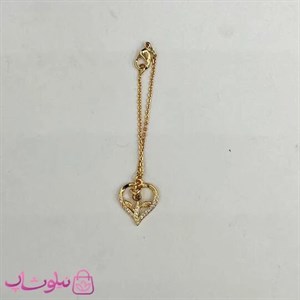 آویز ساعت زنانه ysx طرح گل رز داخل قلب کد 899