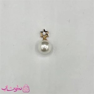 آویز گردنبند زنانه ژوپینگ طرح مروارید و ستاره طلایی کد 1791