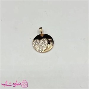آویز گردنبند ژوپینگ زنانه مدل قلب با متن Love You کد 2391