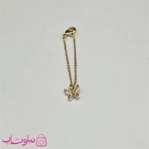 آویز ساعت زنانه ysx طرح پروانه طلایی کد 899