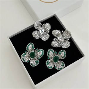 گوشواره طرح جواهر گل کد 677