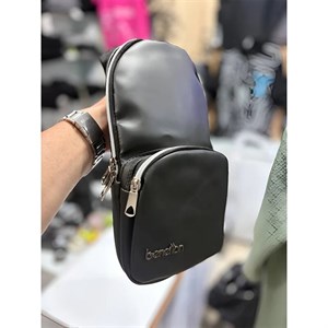 بادی بگ مردانه مشکی طرح چرم
