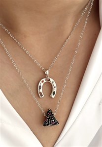 گردنبند زنانه نعل اسب و درخت کریسمس 795