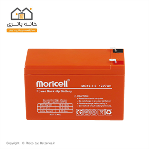 باتری خشک 12 ولت 7 آمپر موریسل moricell