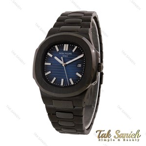 ساعت پتک فیلیپ ناتیلوس مردانه مشکی صفحه سرمه ای Patek-5613-G
