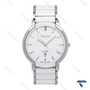 ساعت رادو Centrix مردانه وسط سرامیکی استیل سفید Rado-6342-G