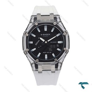 ساعت جی شاک GA2100 مردانه سفید شیشه ای G-Shock-5845-G