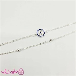 پابند زنانه ysx دولاین آبکاری نقره کد 3291 