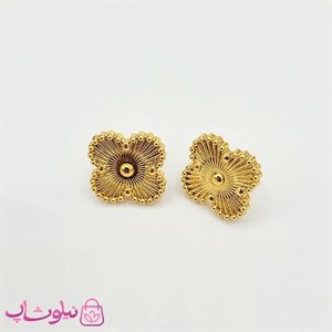 گوشواره میخی زنانه ونکلیف طلایی استیل کد 89