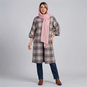 مانتو اسپرت چهارخونه پشمی پاییزه