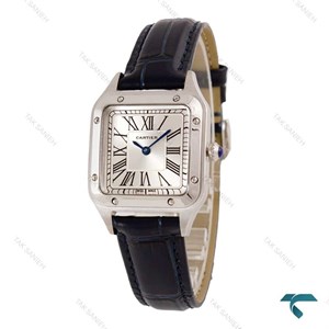 ساعت کارتیر سانتوس دومونت زنانه سیلور سرمه ای Cartier-6818-L