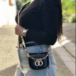 کیف زنانه مینی بگ ورنی وارداتی Dior کد 1055